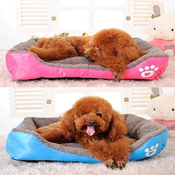 Soft Fleece Waterproof Bottom Paw Pet Bed